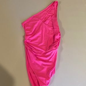 Neon One shoulder cutout bodysuit